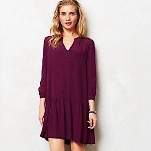 Anthropologie Maeve Galina Dress in Maroon